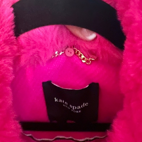 RARE SIZES Available: Kate Spade Pink Faux Fur Flounce Wool Coat - NWT - FREESHP - Picture 4 of 11